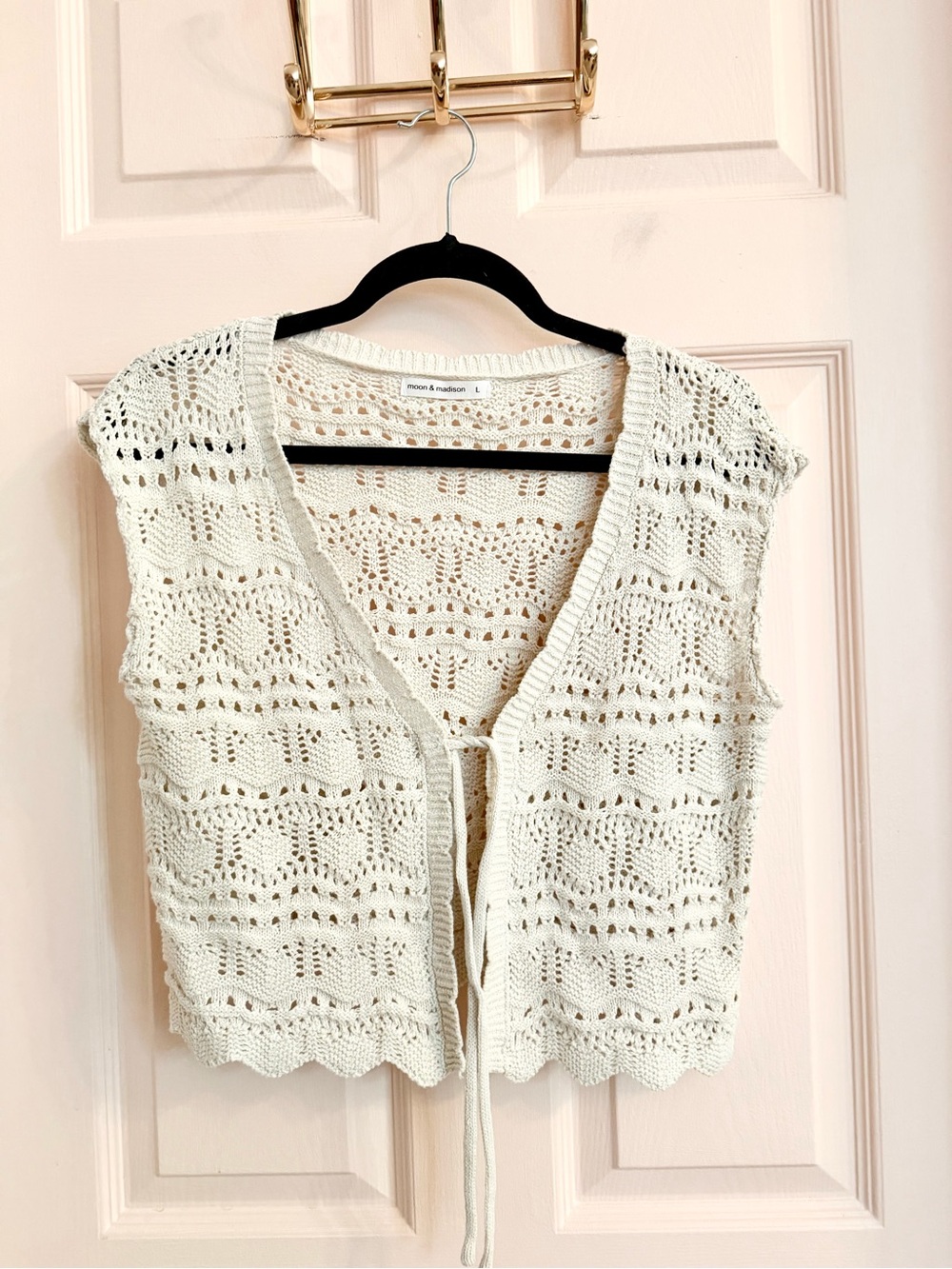 Crochet knit moon and Madison vest